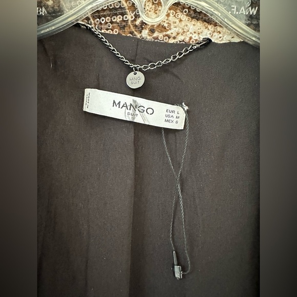 Mango Sequin Snake Print Blazer Jacket Size Large - Picture 5 of 8